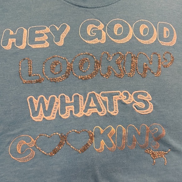 Victoria Secret PINK “Hey Good Looking, What's Cooking?“ Beaded Tshirt - Picture 2 of 6